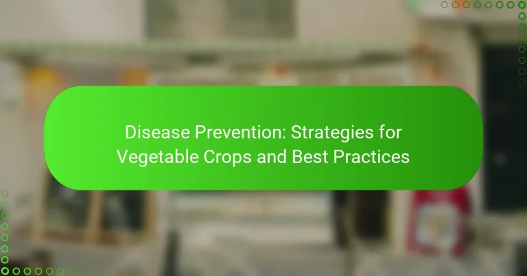 Disease Prevention: Strategies for Vegetable Crops and Best Practices