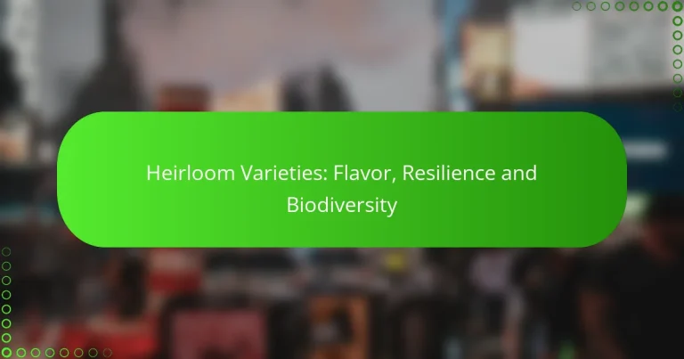 Heirloom Varieties: Flavor, Resilience and Biodiversity