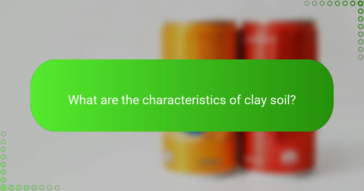 What are the characteristics of clay soil?